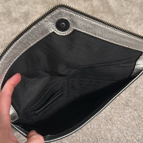 Rebecca Minkoff Silver Envelope Clutch - Picture 2 of 8